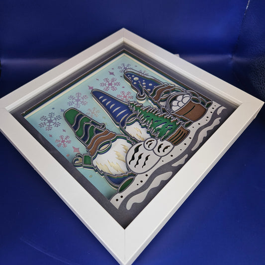 Winter Gnomes Shadowbox