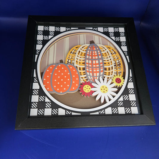 Fall Pumpkins Shadowbox