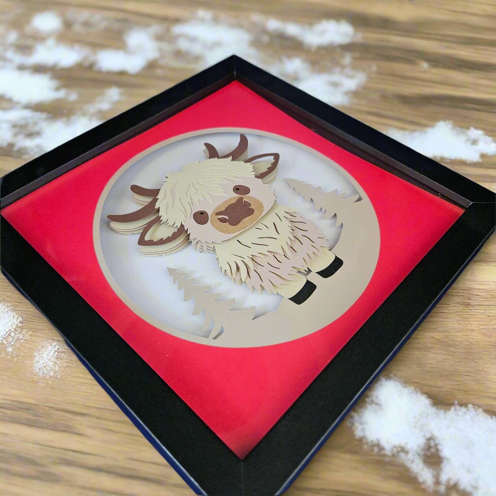 Highland Cow - Christmas Red
