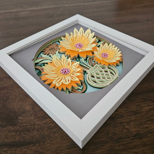 Flowers in Vase Shadowbox