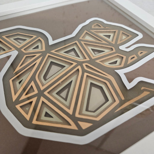 Geometric Squirrel Shadowbox