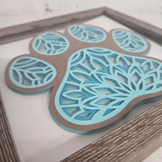 Paw Mandala Shadowbox