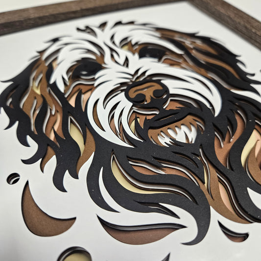 Doodle Watercolor Shadowbox