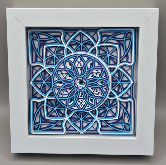 Blue Geometric Mandala