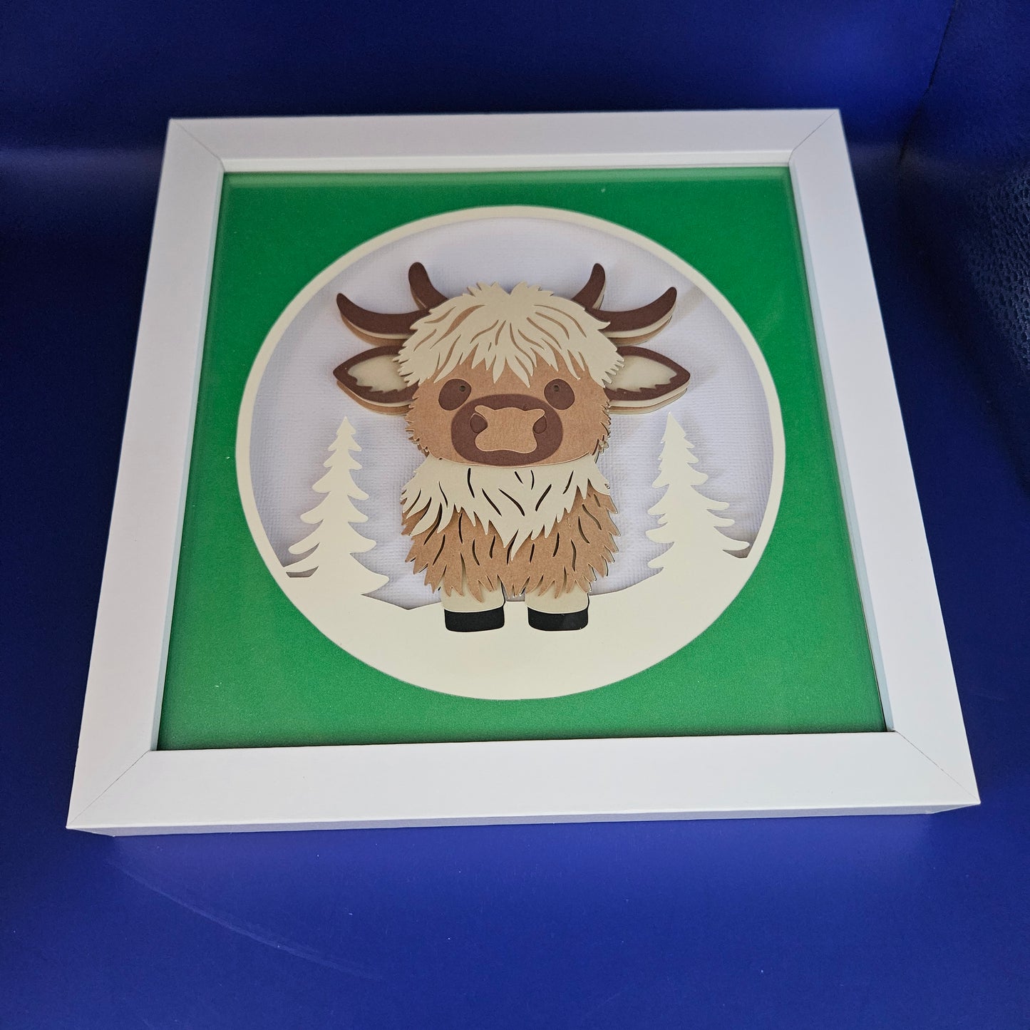 Highland Cow - Christmas Green