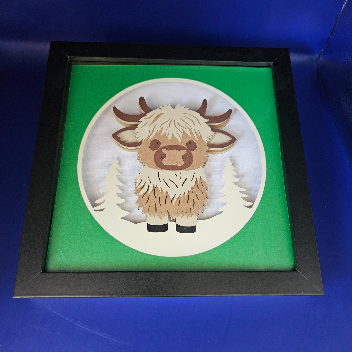 Highland Cow - Christmas Green