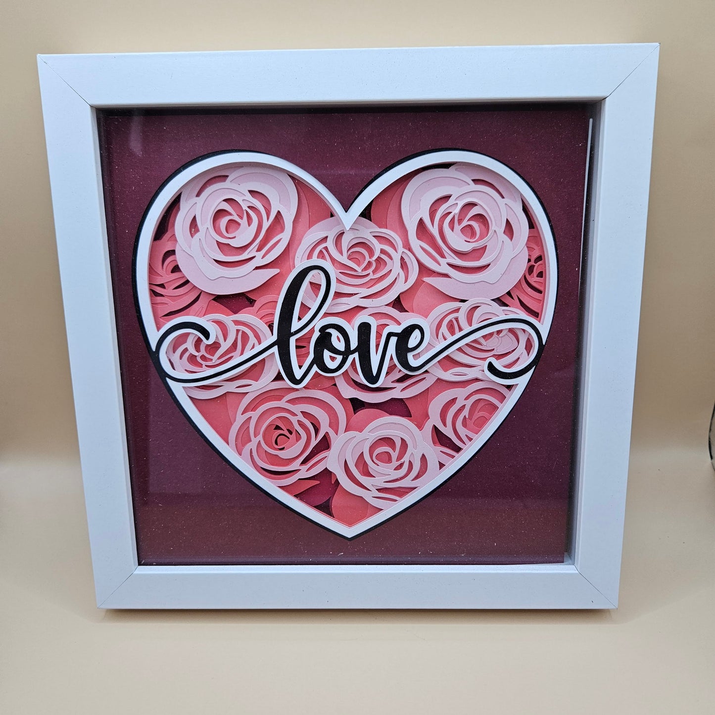 Love with Roses Shadowbox