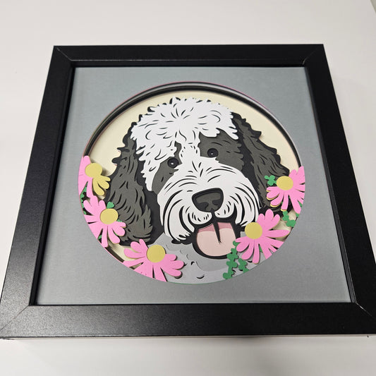 Sheepadoodle Shadowbox