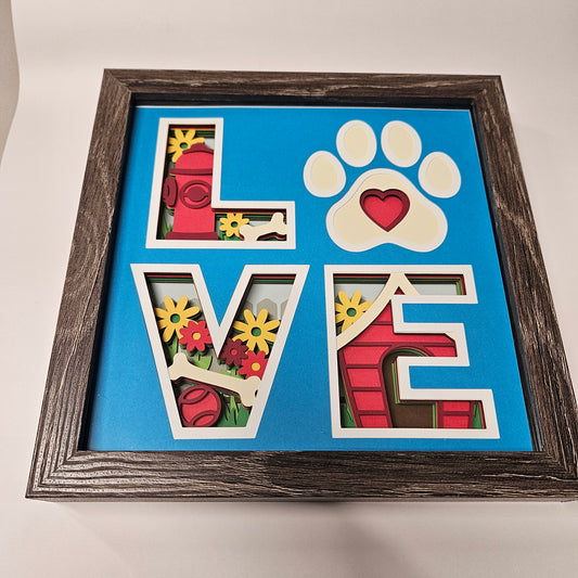 Love Dog Shadowbox
