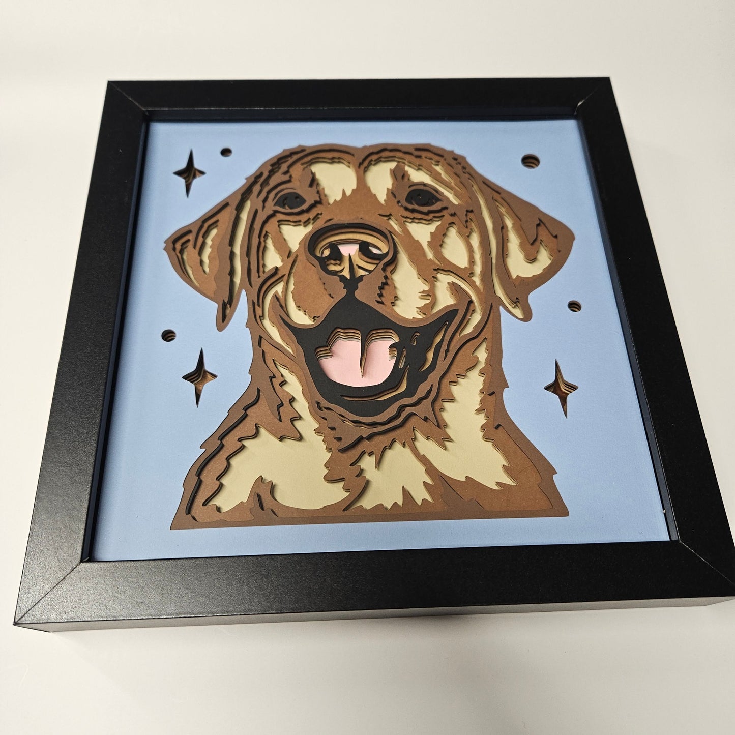 Labrador Retriever (yellow) Shadowbox