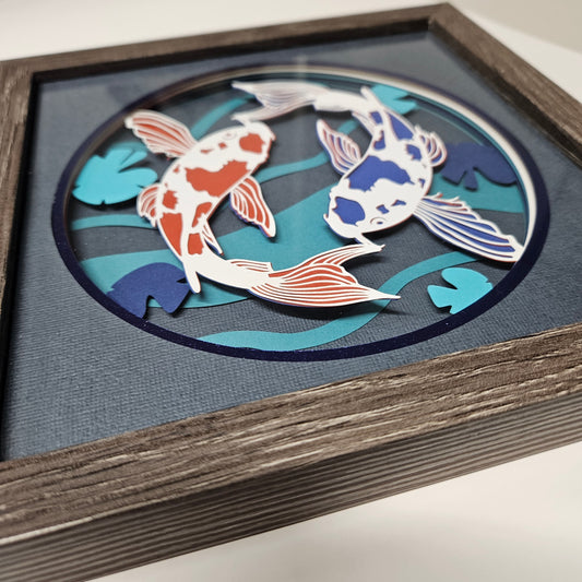 Koi Fish Shadowbox