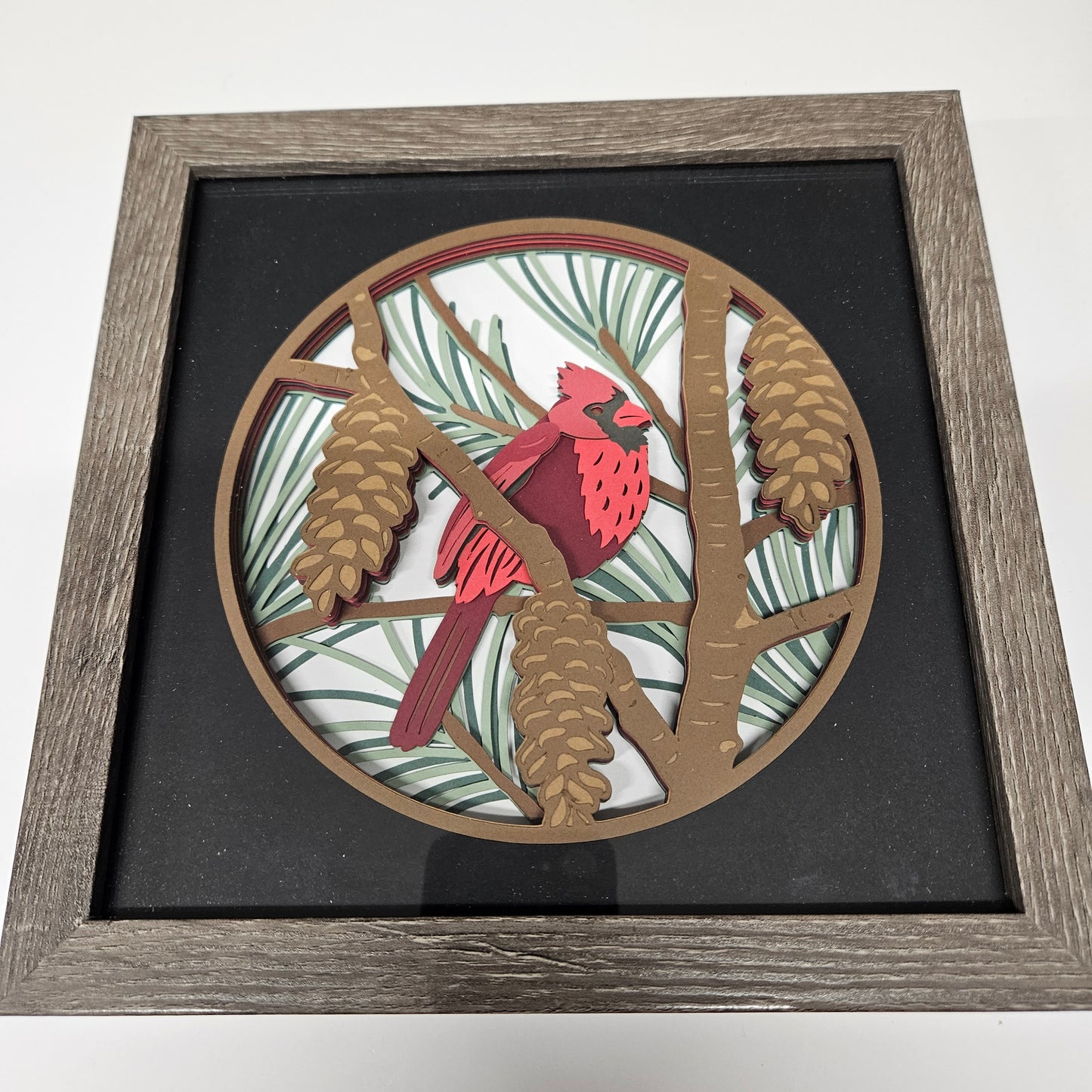Winter Cardinal Shadowbox