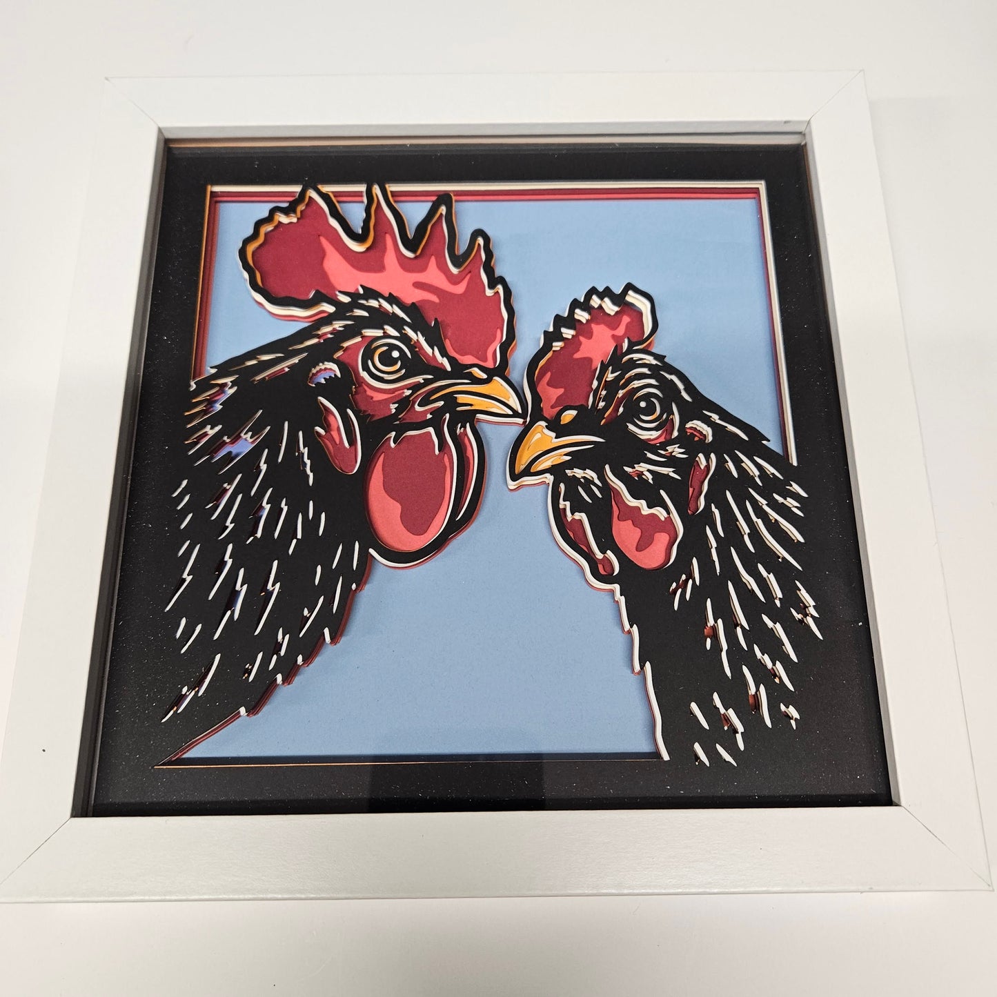 Two Chickens Shadowbox