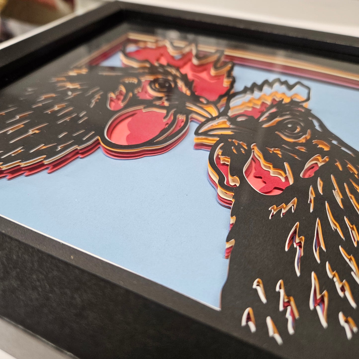Two Chickens Shadowbox