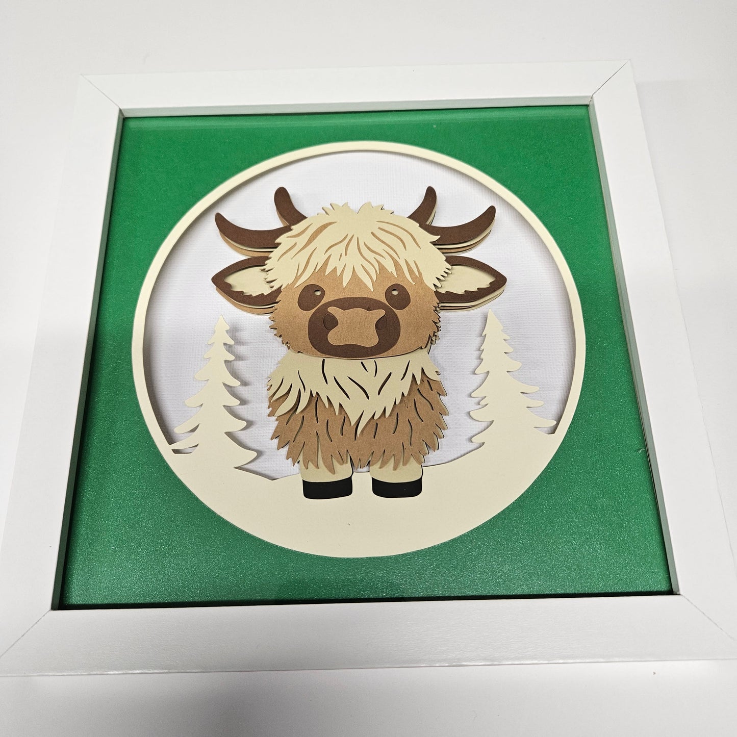 Highland Cow - Christmas Green