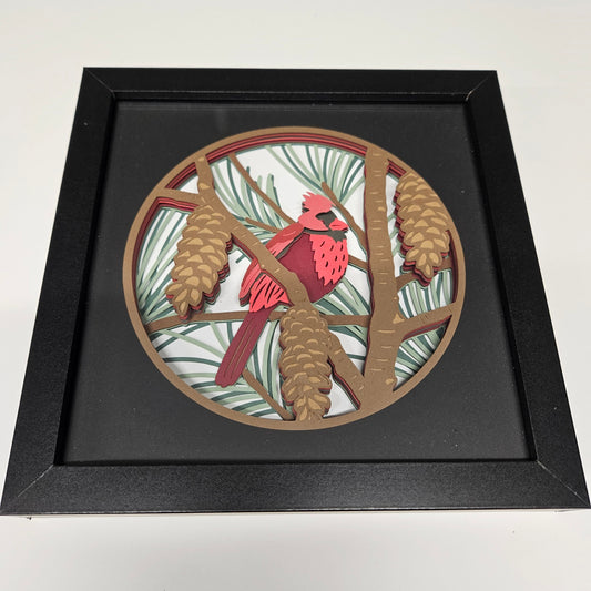 Winter Cardinal Shadowbox