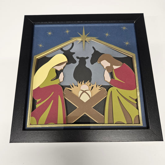 Nativity Scene Shadowbox
