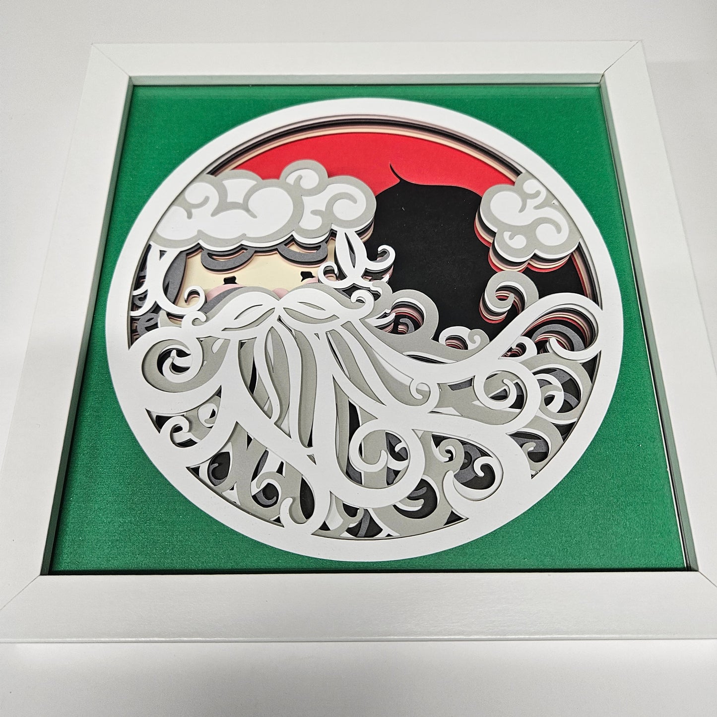 Santa Mandala Beard Shadowbox
