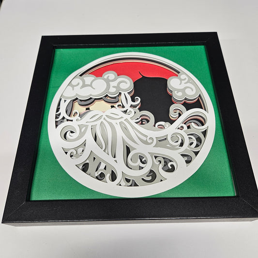 Santa Mandala Beard Shadowbox