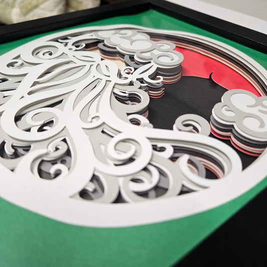Santa Mandala Beard Shadowbox