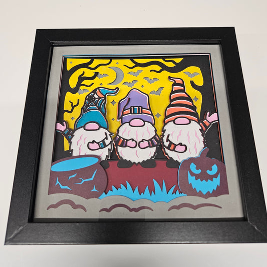 Halloween Gnomes Shadowbox