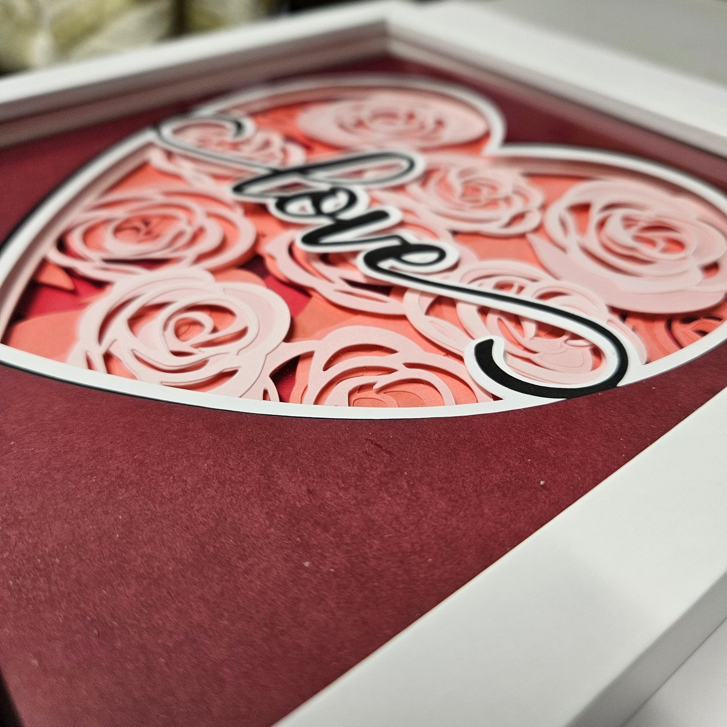 Love with Roses Shadowbox