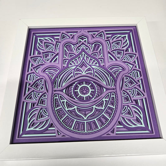Hamsa Evil Eye Shadowbox
