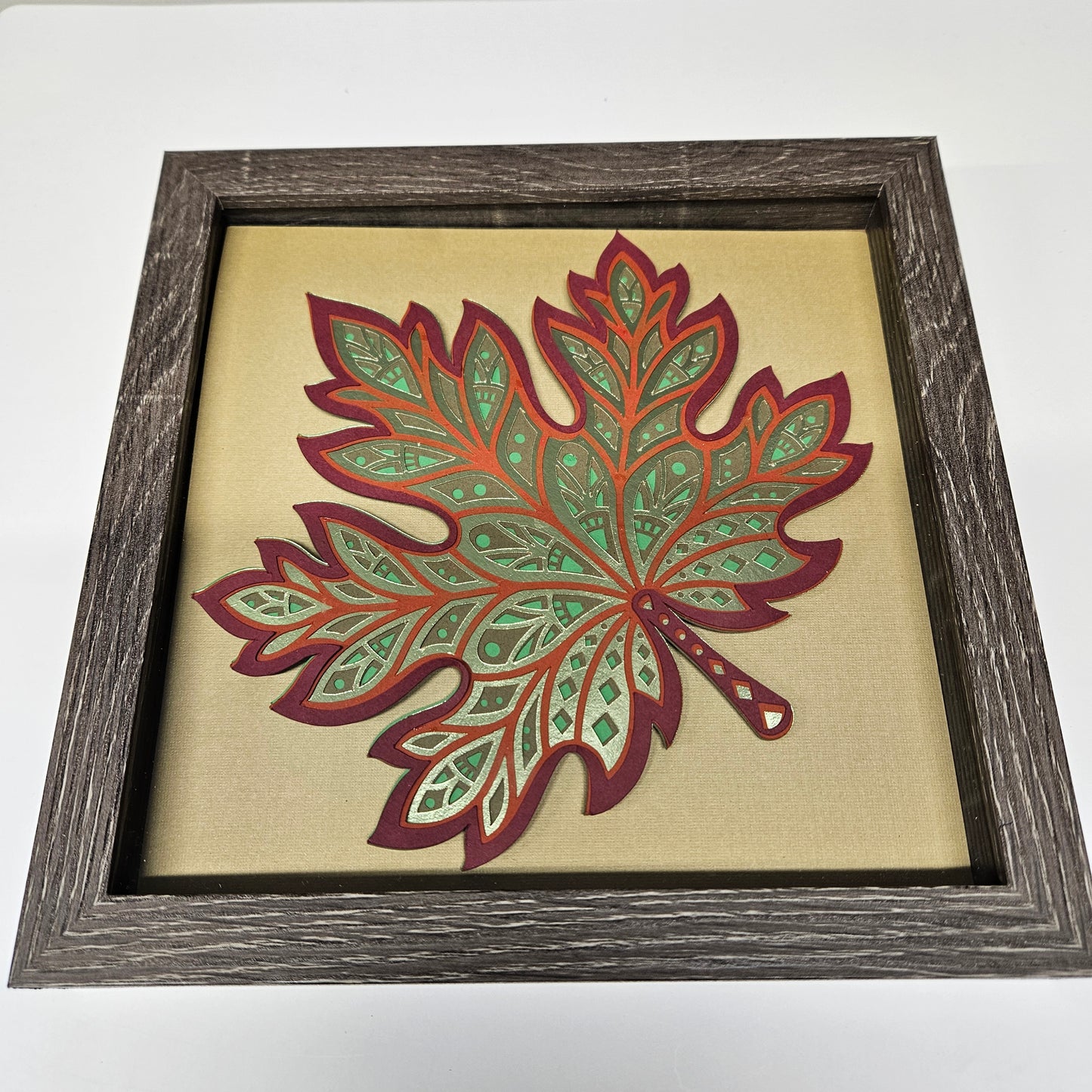 Leaf Mandala Shadowbox