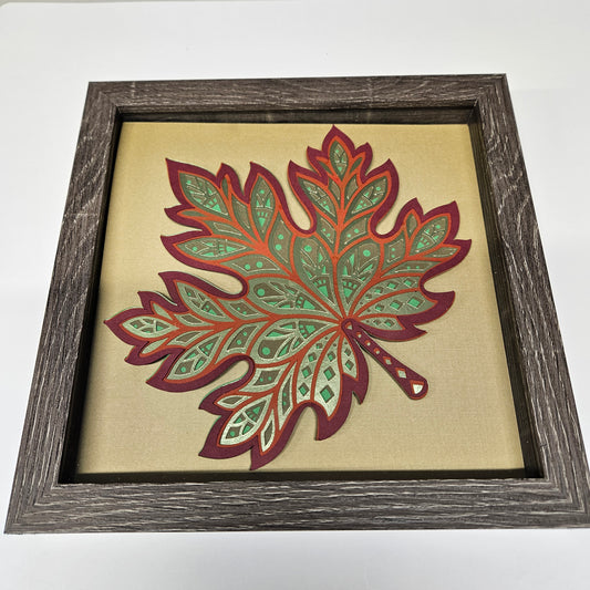 Leaf Mandala Shadowbox