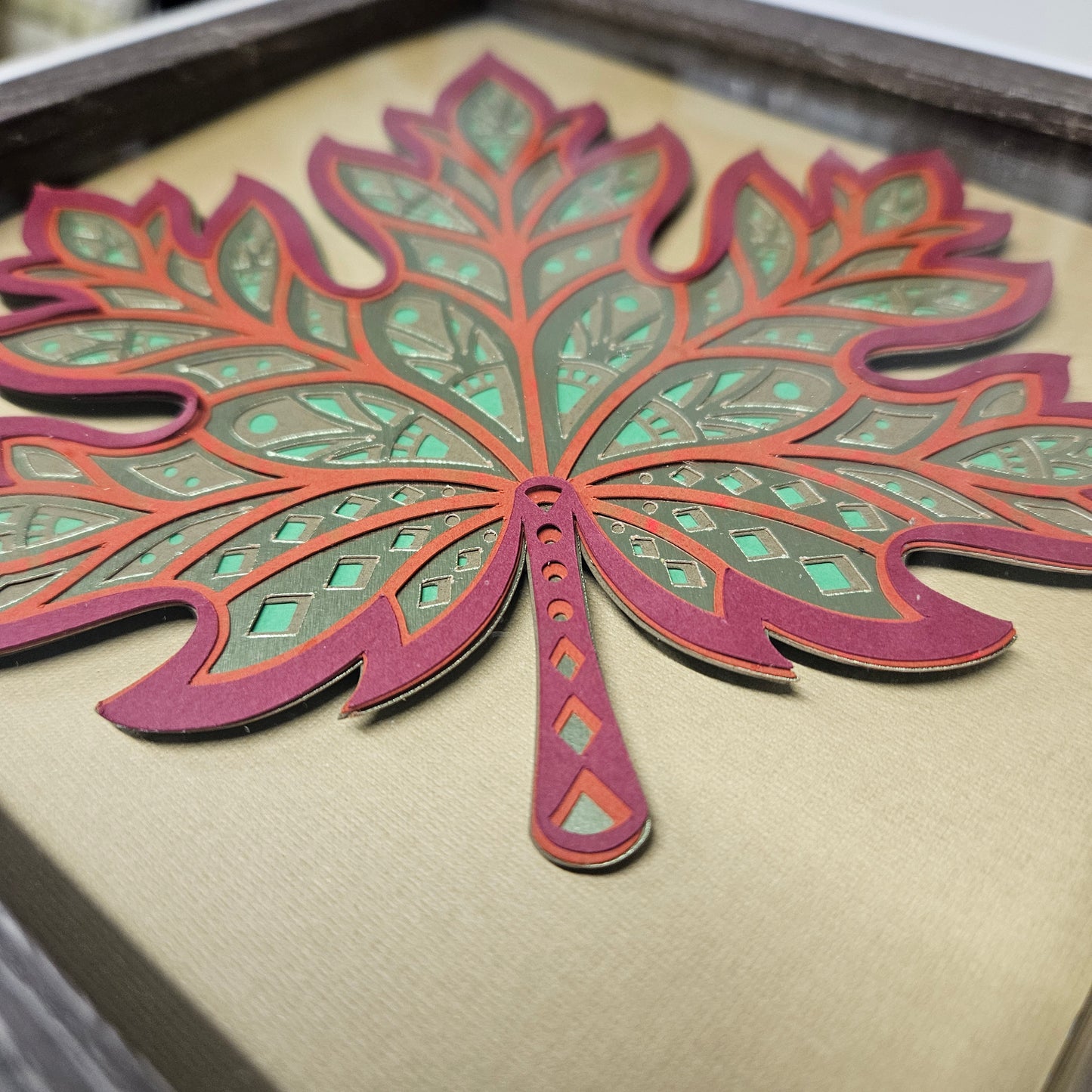 Leaf Mandala Shadowbox
