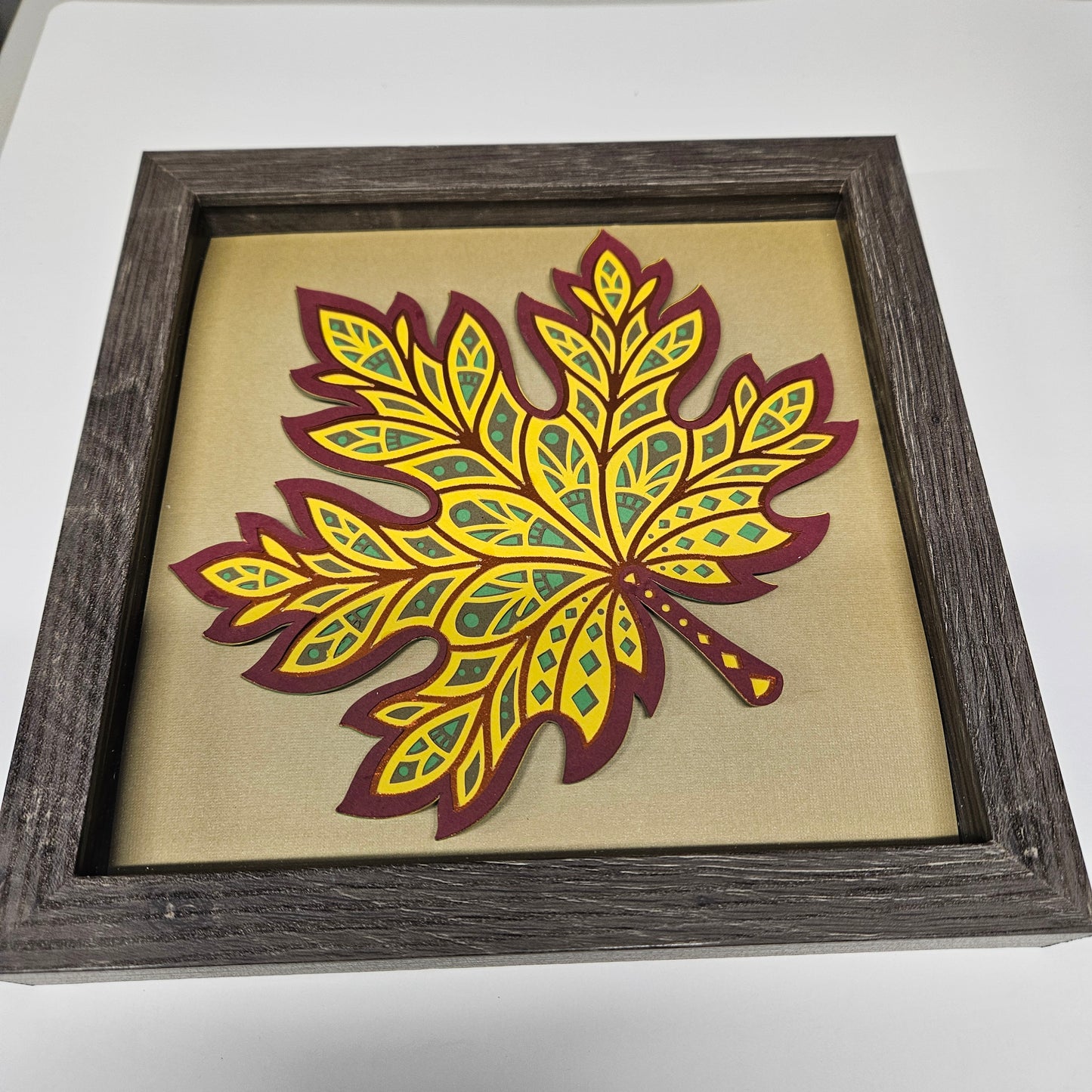 Leaf Mandala Shadowbox
