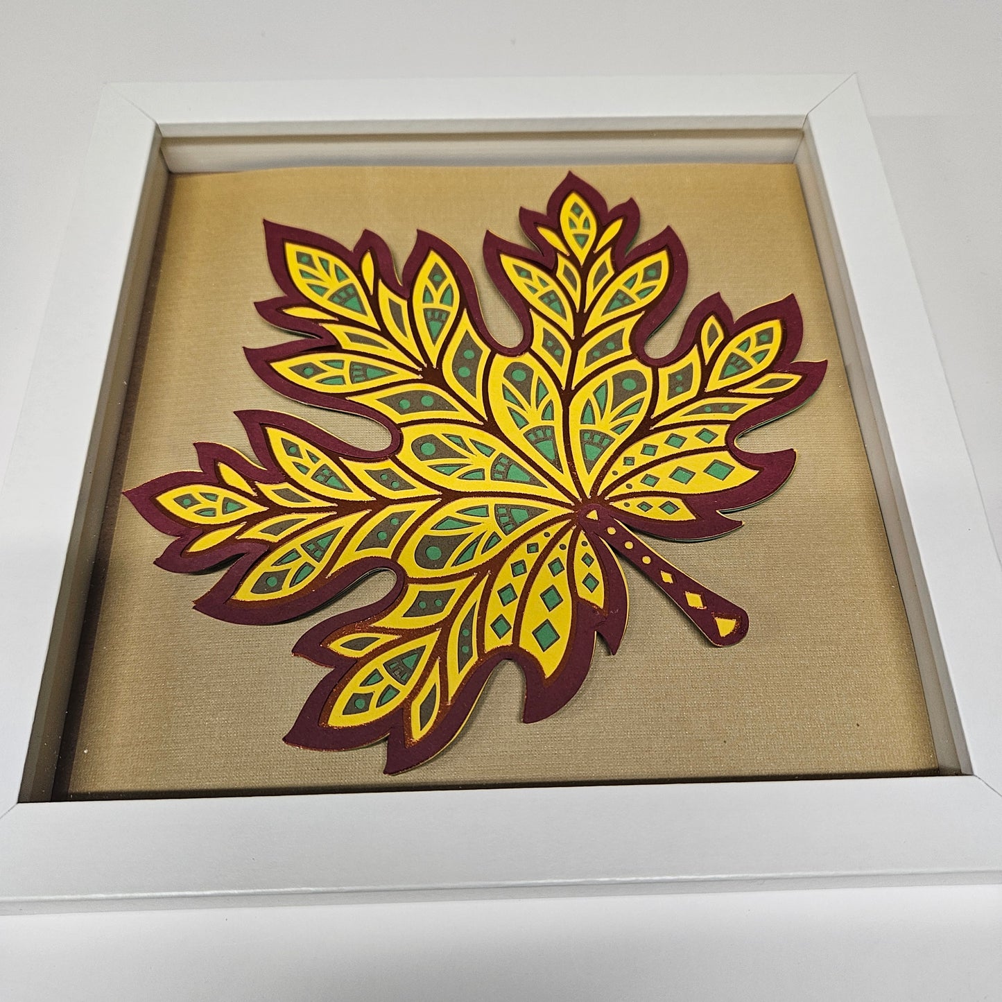Leaf Mandala Shadowbox