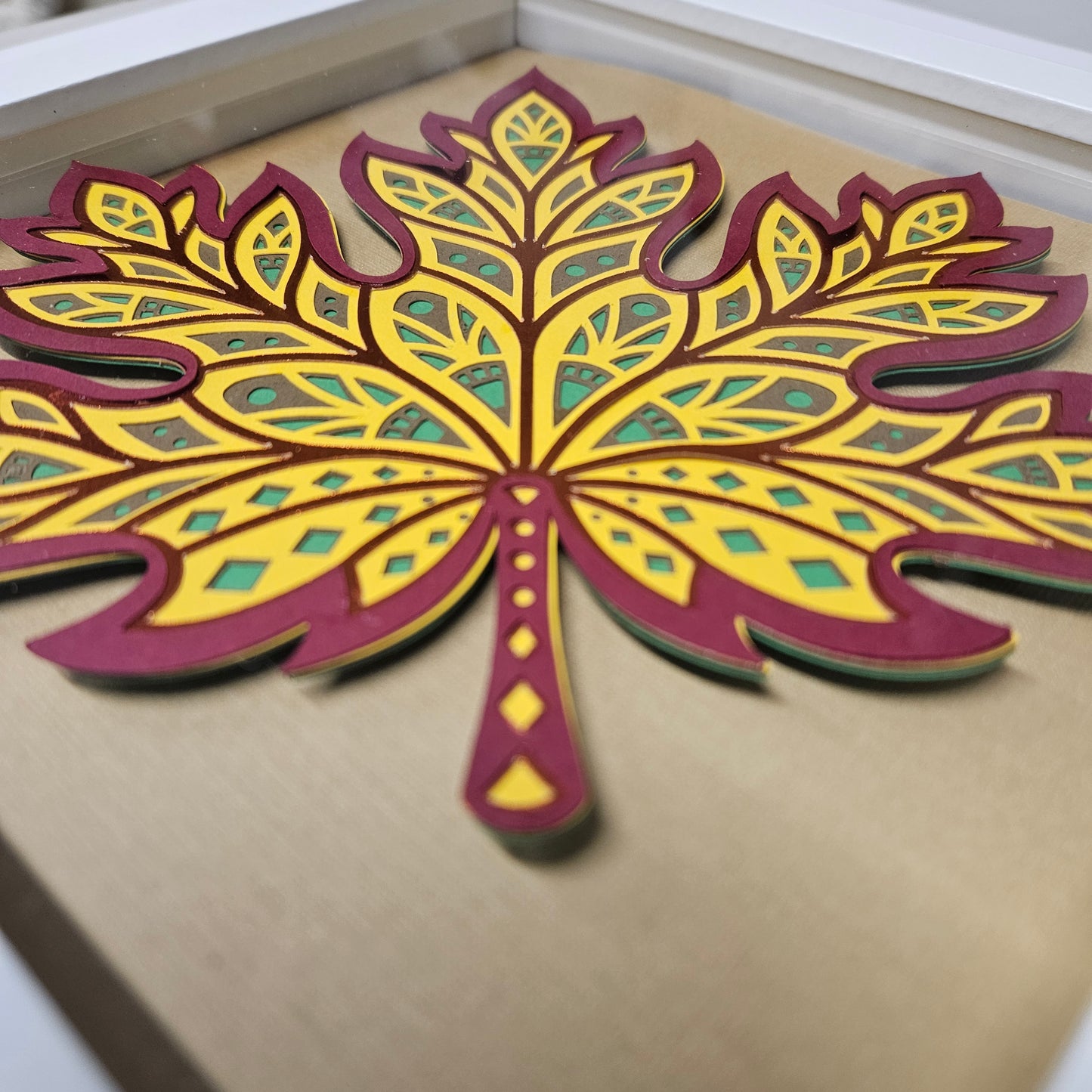 Leaf Mandala Shadowbox