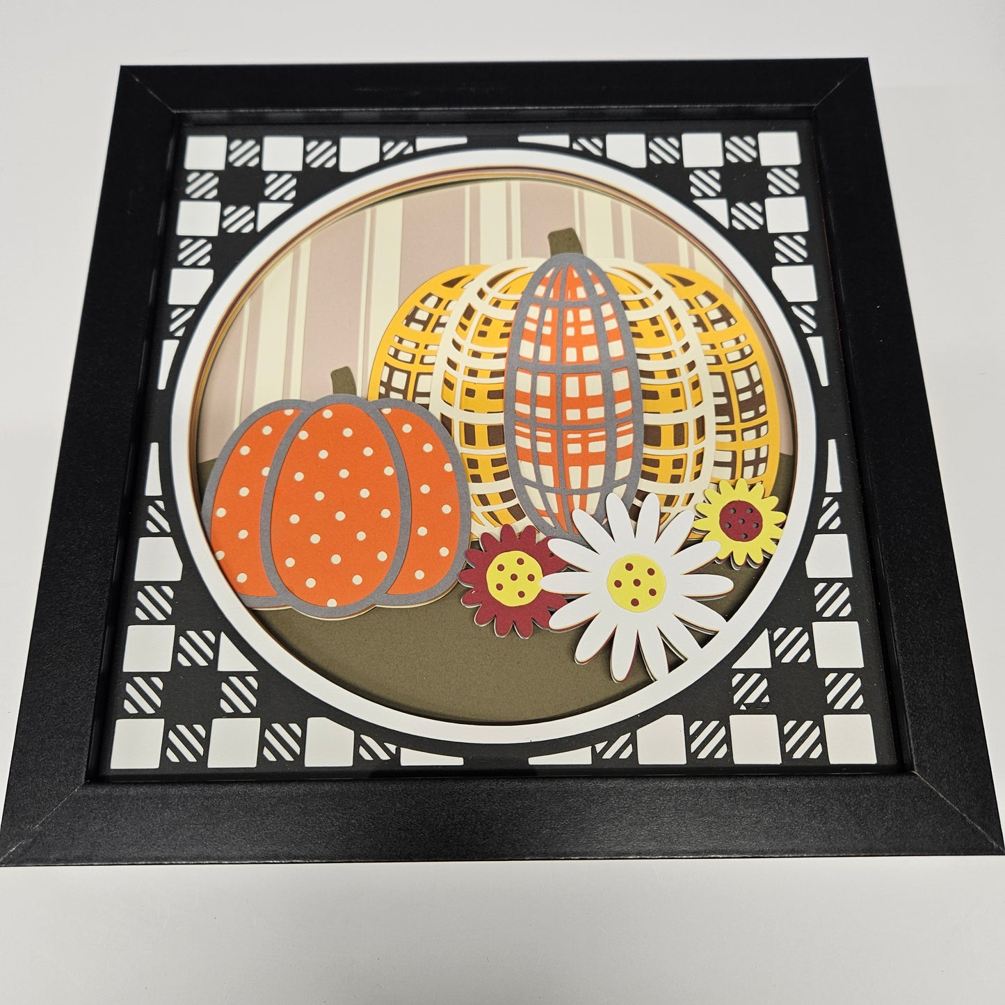 Fall Pumpkins Shadowbox