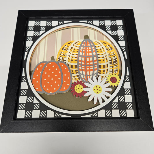 Fall Pumpkins Shadowbox