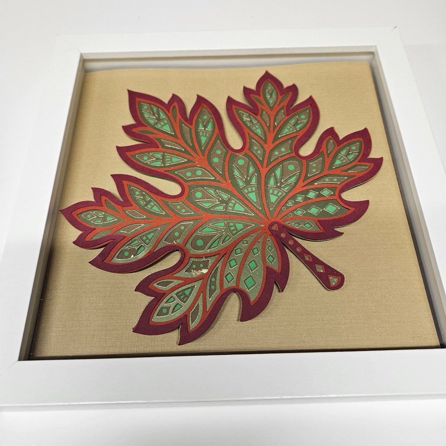 Leaf Mandala Shadowbox