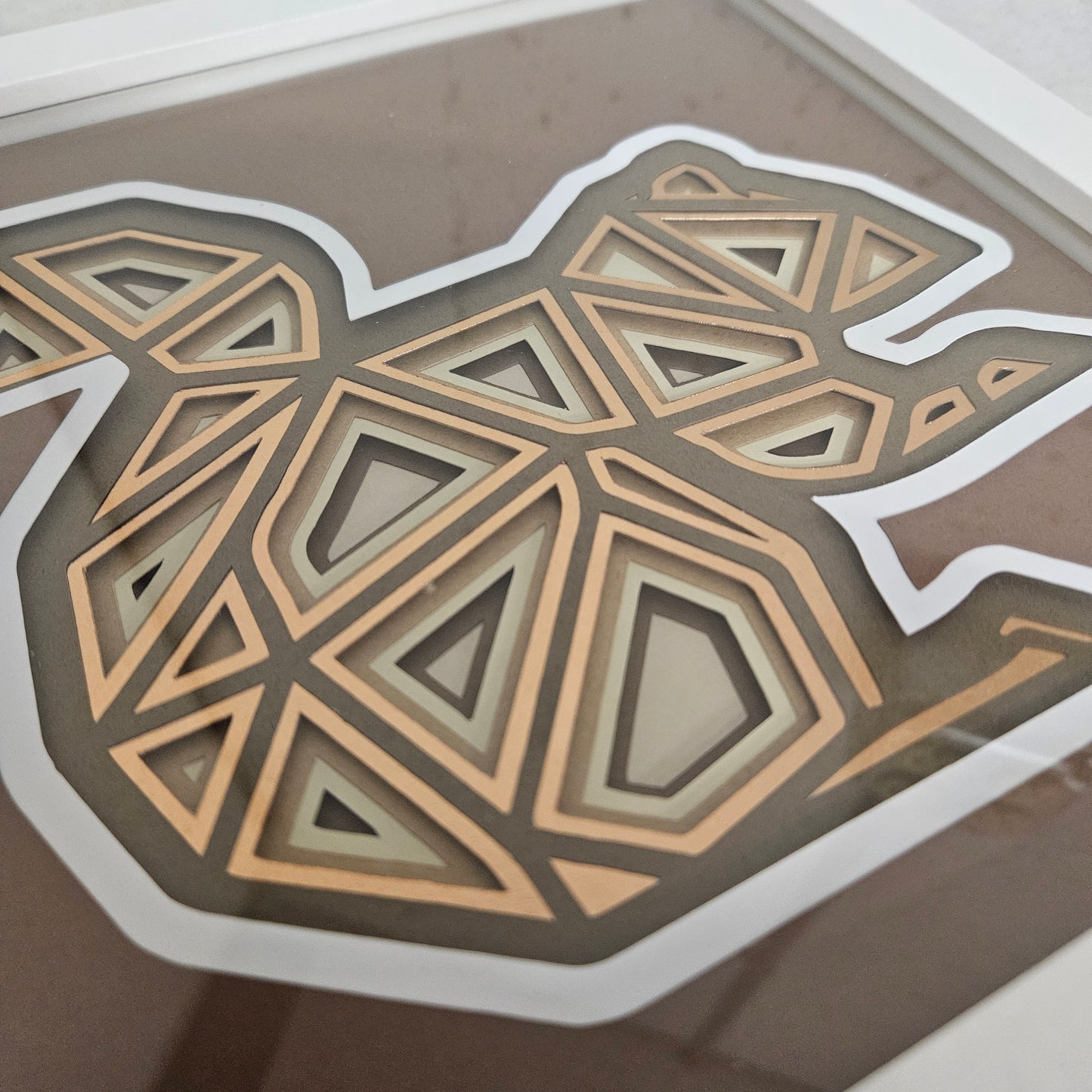 Geometric Squirrel Shadowbox