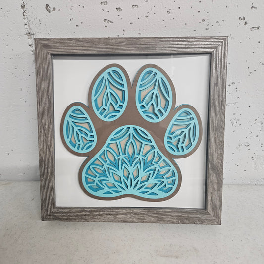 Paw Mandala Shadowbox