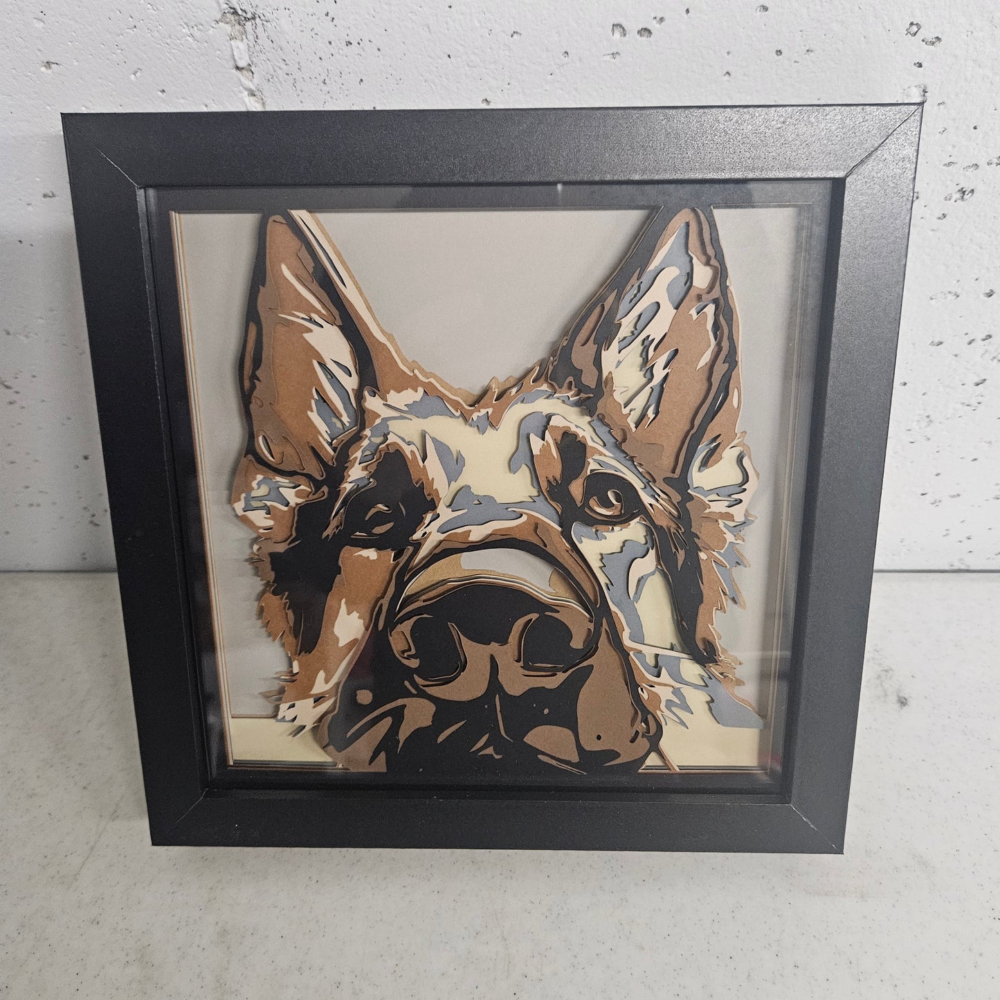German Shephard Shadowbox
