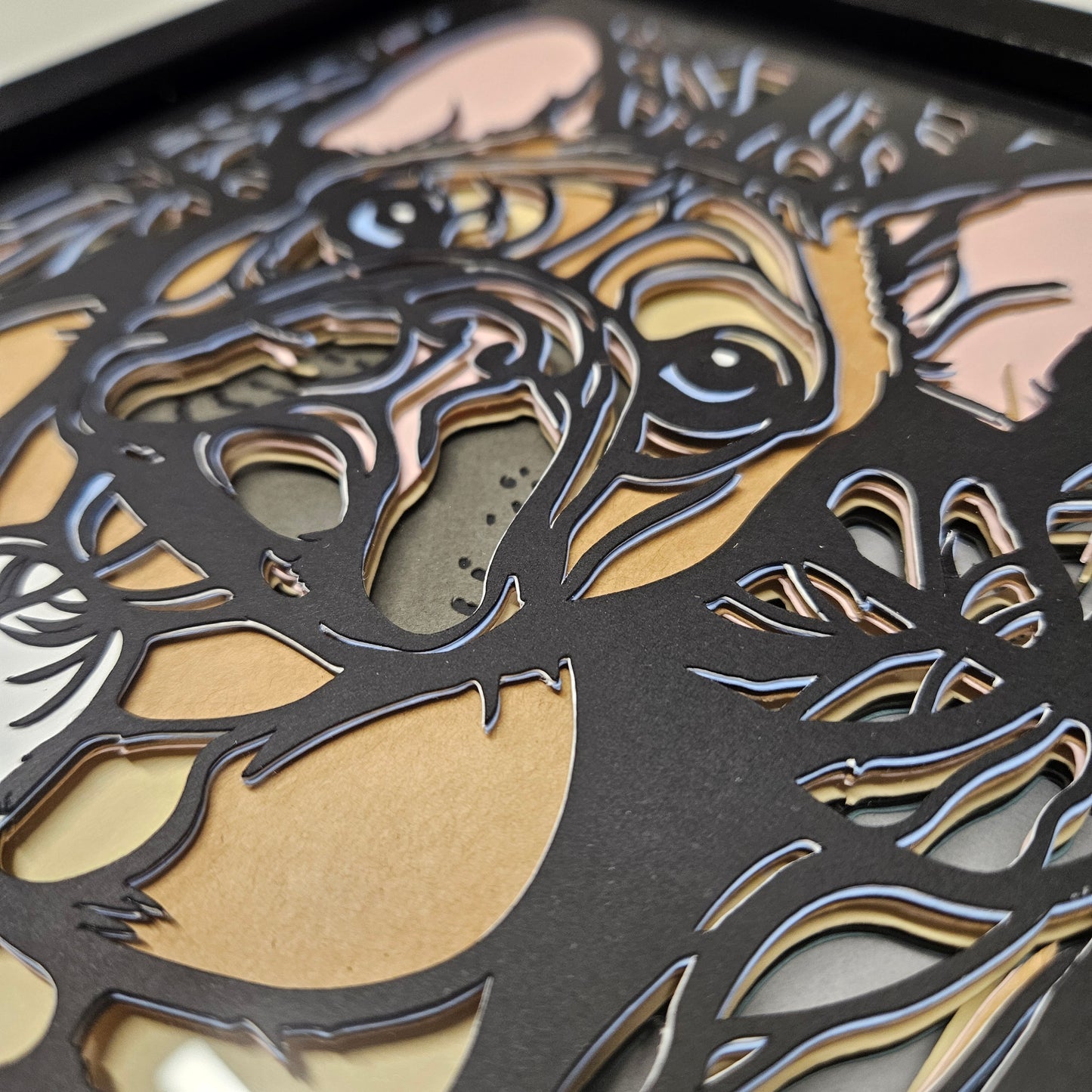 French Bulldog Stained Glass Shadowbox