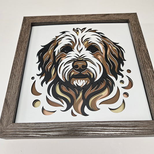 Doodle Watercolor Shadowbox